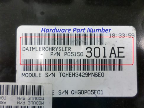 Chrysler Part Number Location 2