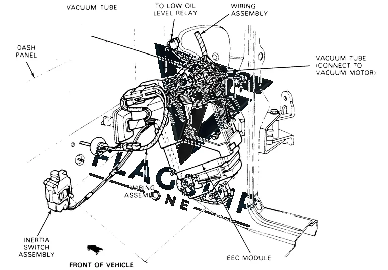 1992 Ford Explorer PCM location diagram