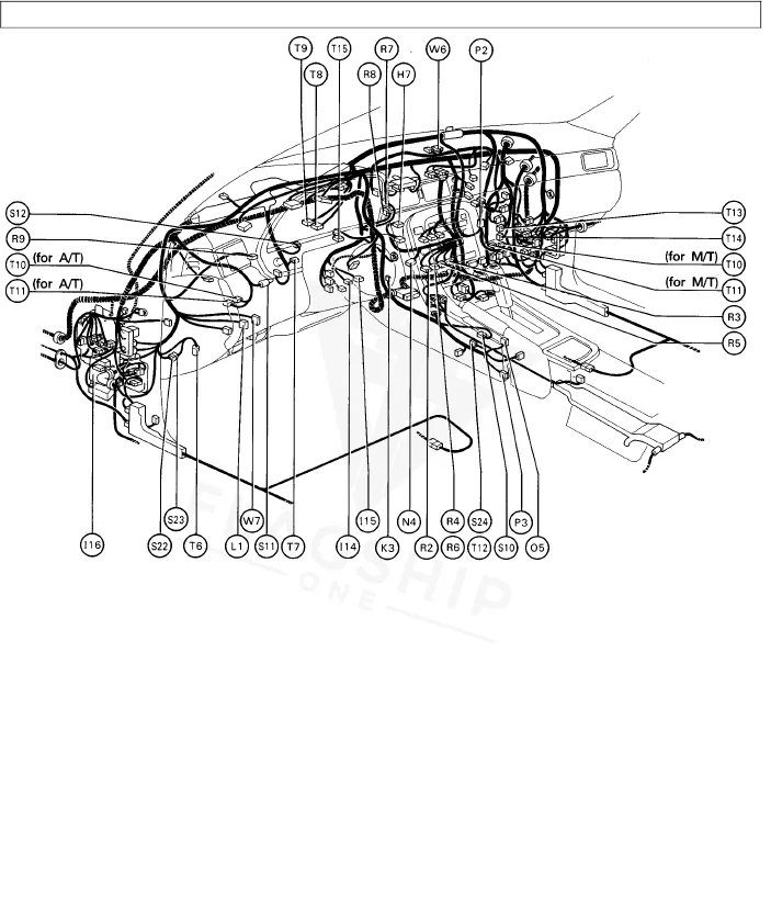 1992 Lexus SC300 PCM location diagram
