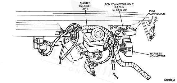 1994 Ford Aerostar PCM location diagram