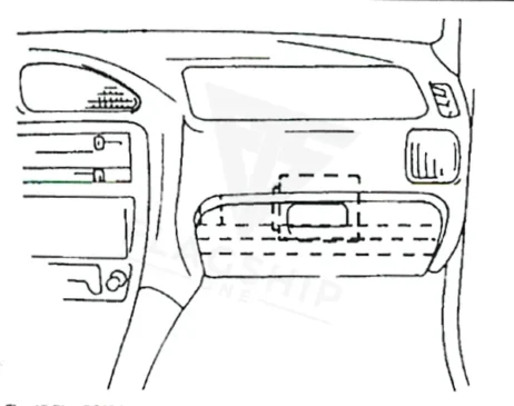 Factory location diagram for the 1994 Geo Metro engine control module
