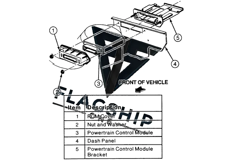 1995 Ford Windstar PCM location diagram