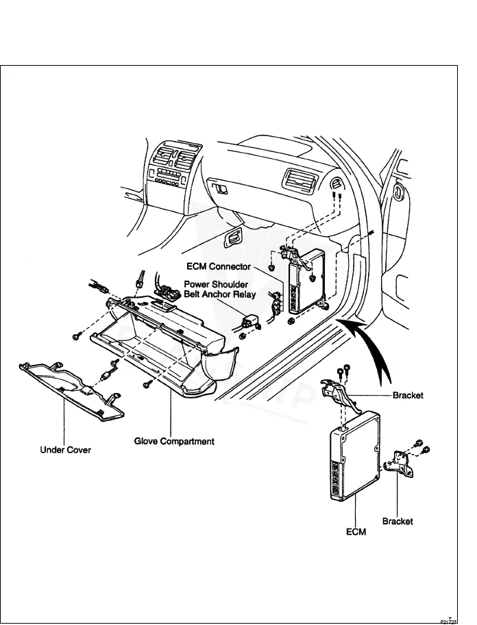 1995 Lexus LS400 PCM location diagram