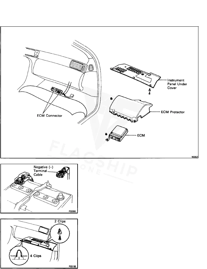 1995 Lexus SC300 PCM location diagram