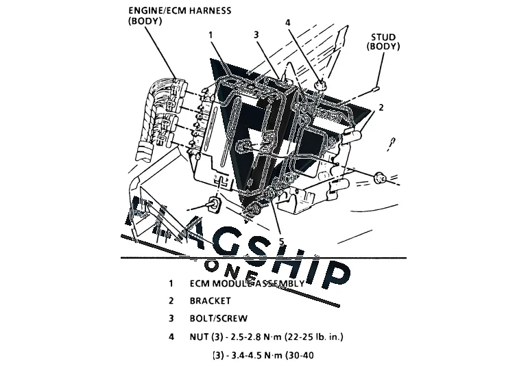 1995 Pontiac Grand Prix PCM location diagram