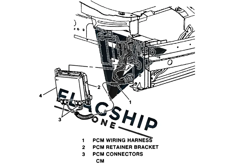 1995 Pontiac Sunfire PCM location diagram