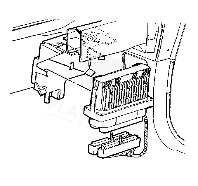 1996 Buick Riviera PCM location diagram