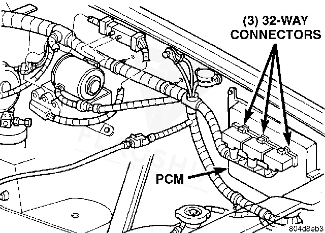 1996 Jeep Cherokee PCM location diagram