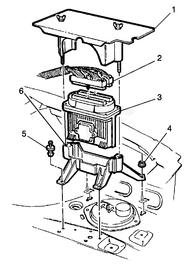 1996 Oldsmobile Eighty Eight PCM location diagram