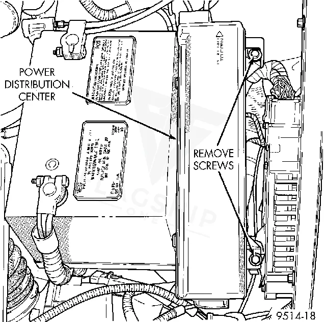 1996 Plymouth Voyager PCM location diagram