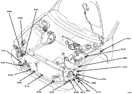 Factory location diagram for the 1997 Chrysler Concorde engine control module