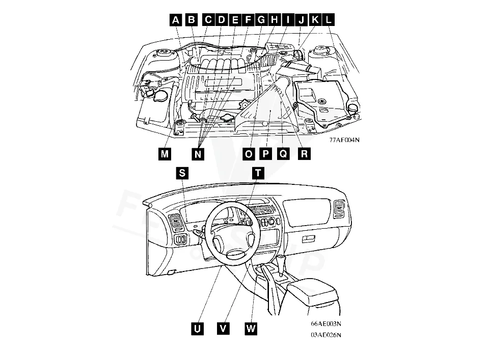 1997 Mitsubishi Diamante PCM location diagram