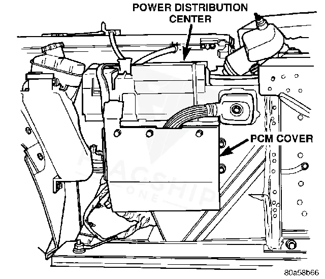1998 Dodge Viper PCM location diagram