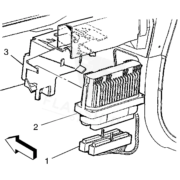 1999 Buick Riviera ECM location diagram