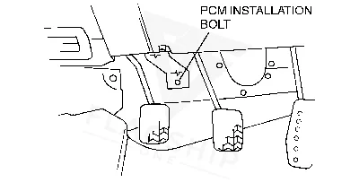 1999 Mazda MX-5 Miata PCM location diagram
