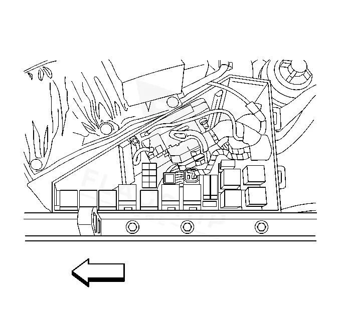 2000 Cadillac Catera PCM location diagram