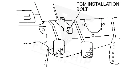 2000 Mazda MX-5 Miata PCM location diagram