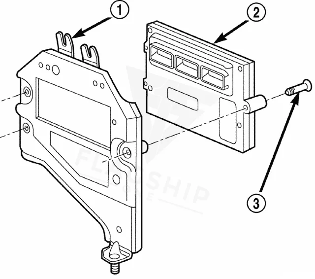2001 Jeep Grand Cherokee PCM location diagram