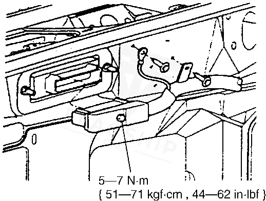 2001 Mazda B2500 PCM location diagram