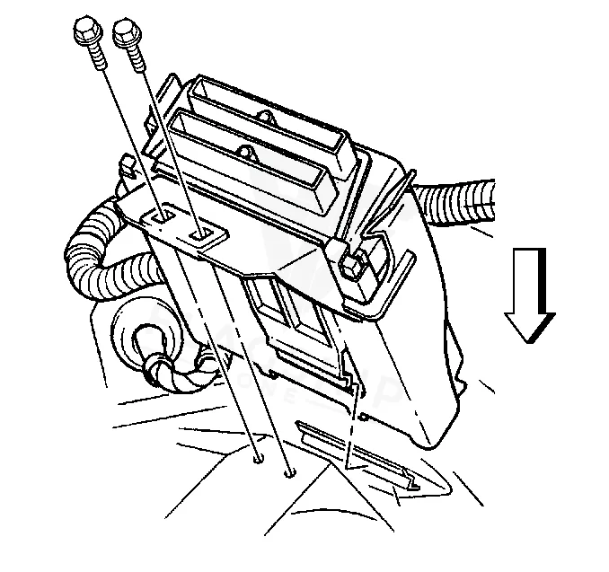 2002 Chevrolet Camaro PCM location diagram