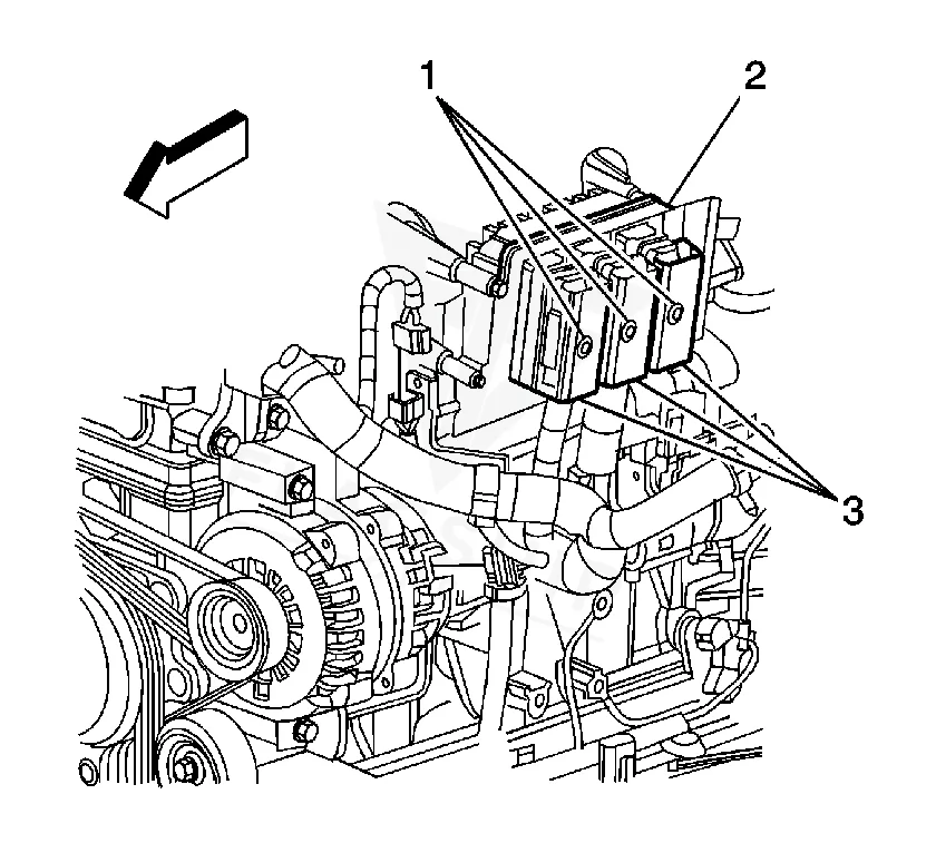 2002 Chevrolet Trailblazer PCM location diagram