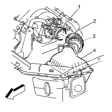 Factory location diagram for the 2002 Oldsmobile Intrigue engine control module