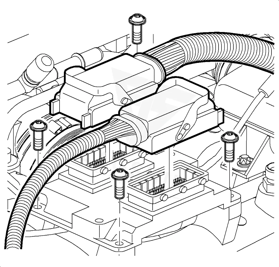 2002 Saturn L-Series PCM location diagram