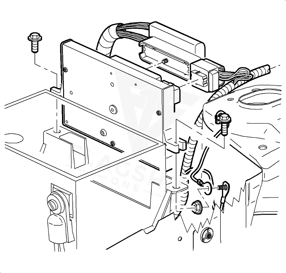 2002 Saturn S-Series PCM location diagram