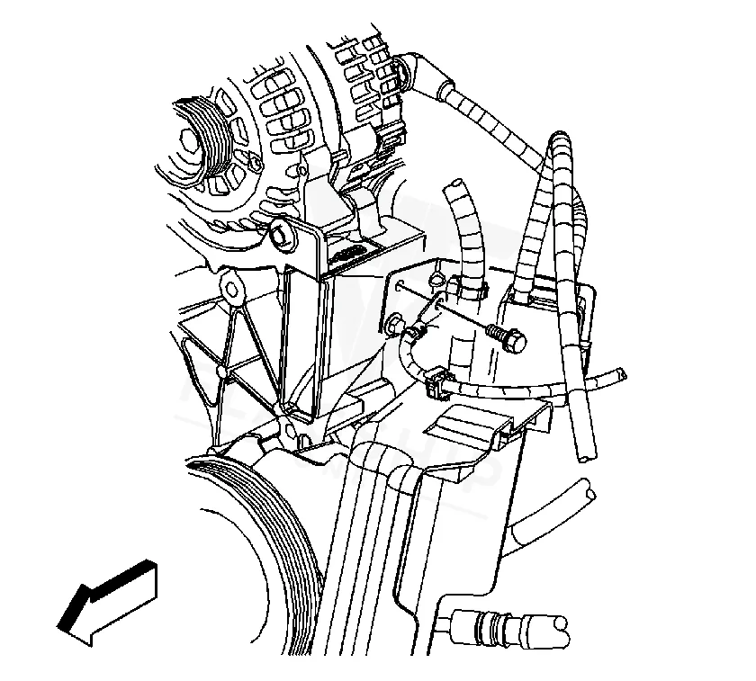 2003 GMC Sierra PCM location diagram