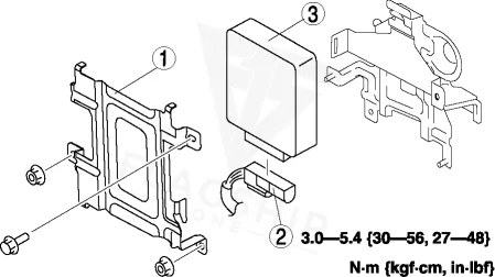 2003 Mazda 6 PCM location diagram