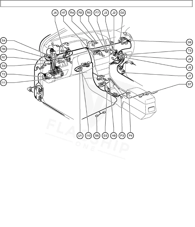2003 Toyota Corolla PCM location diagram