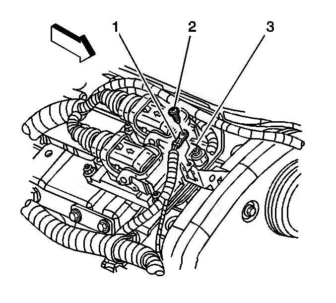 2004 Cadillac CTS PCM location diagram