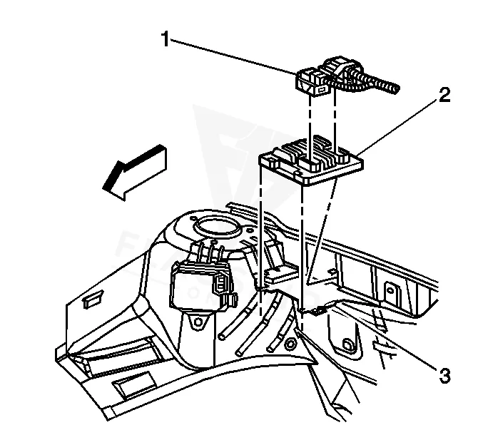2004 Chevrolet Cavalier PCM location diagram