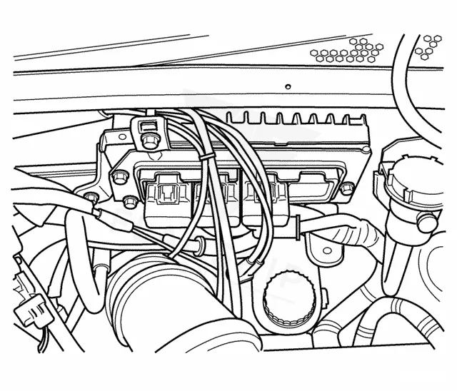 2004 Dodge Neon PCM location diagram
