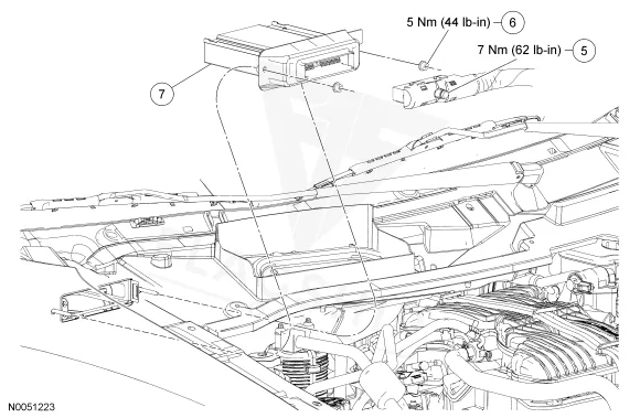 2004 Ford Freestar PCM location diagram