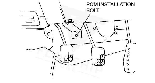 2004 Mazda Mazdaspeed MX-5 Miata PCM location diagram