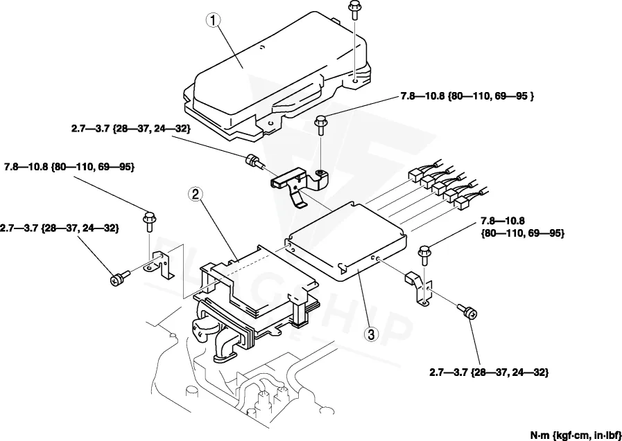 2004 Mazda RX-8 PCM location diagram