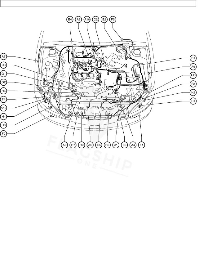 2004 Toyota Camry PCM location diagram
