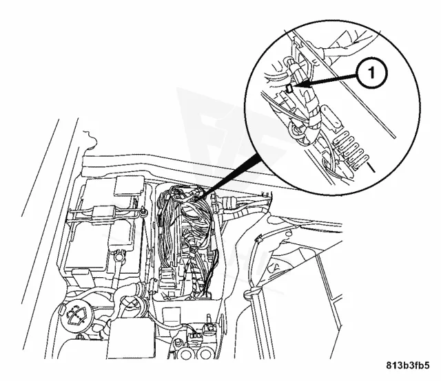 2005 Chrysler Crossfire PCM location diagram