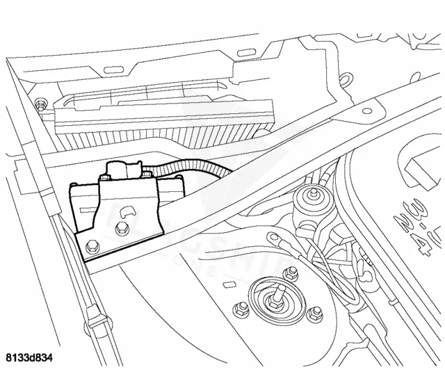2005 Dodge Magnum PCM location diagram