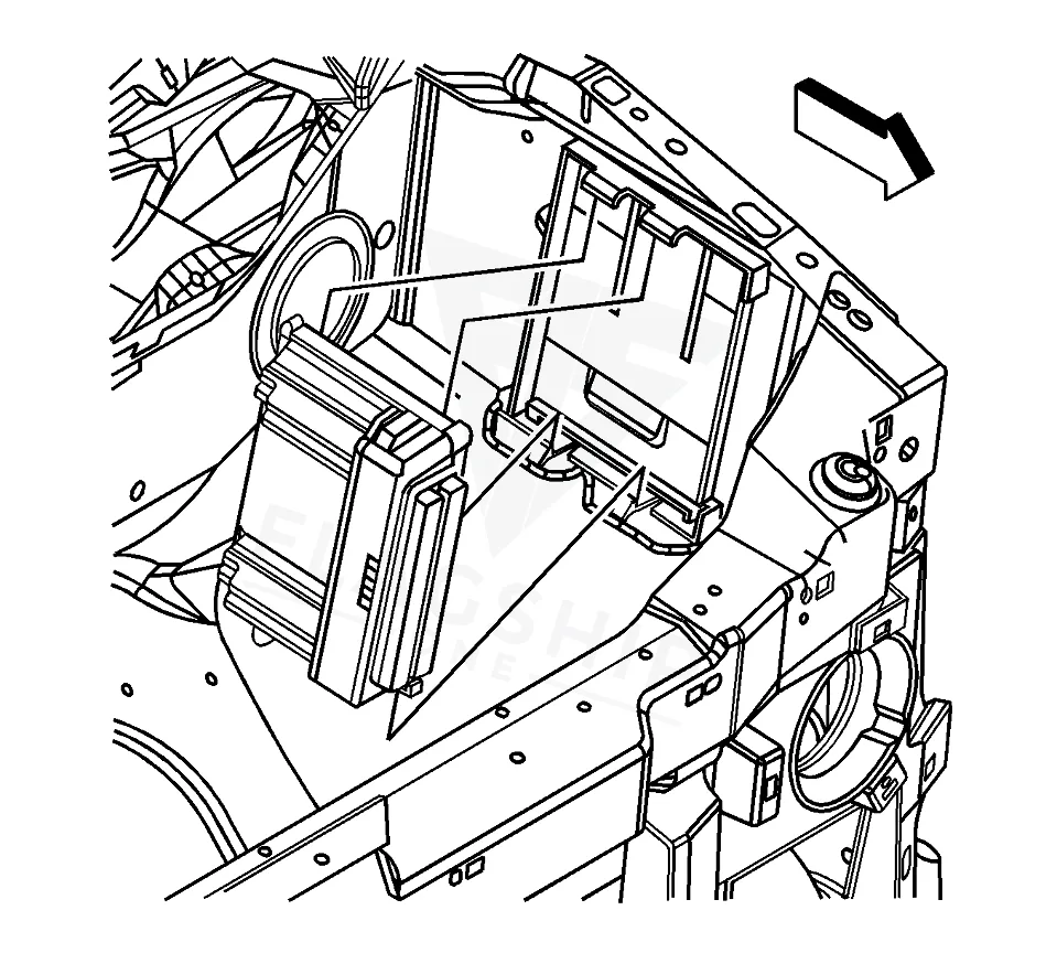 2005 GMC Savana PCM location diagram