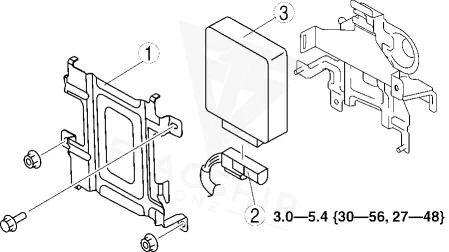 2005 Mazda 6 PCM location diagram