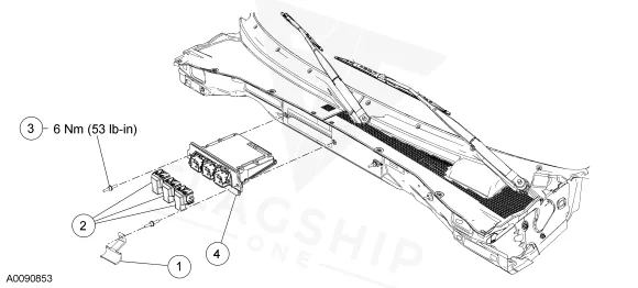 2005 Mercury Mariner Hybrid PCM location diagram