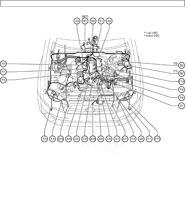 2005 Toyota Tacoma X-Runner PCM location diagram