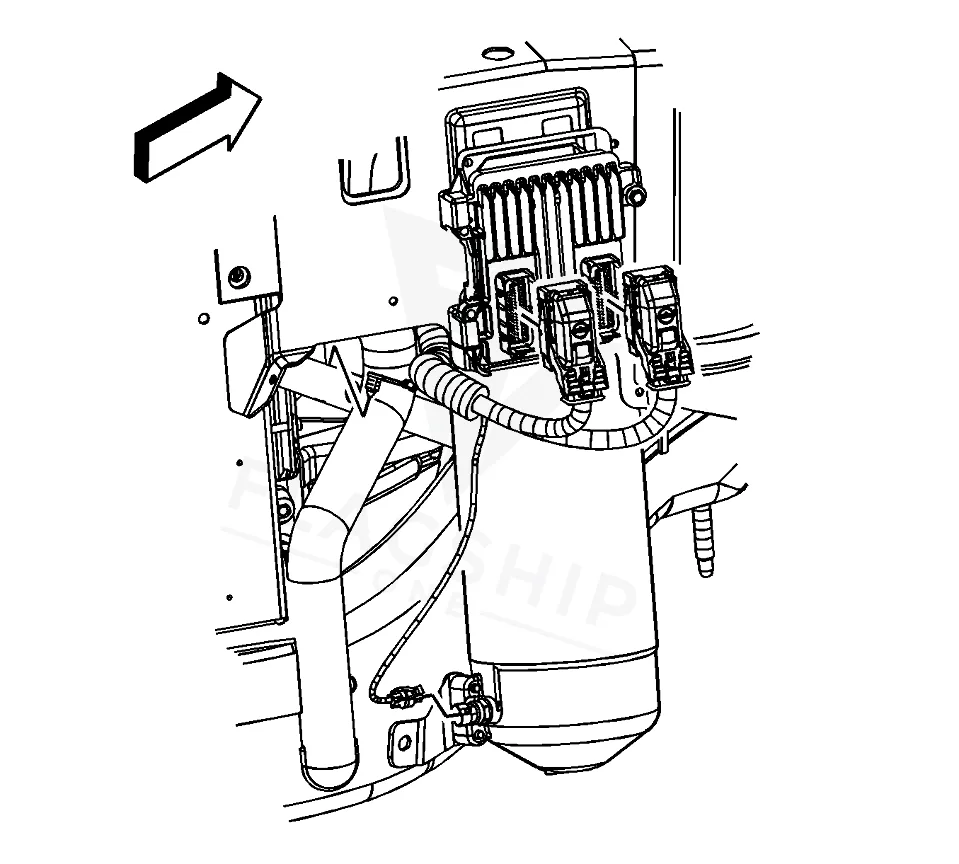 2006 Chevrolet Corvette PCM location diagram