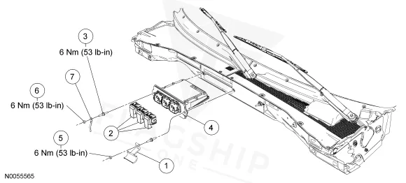 2006 Ford Escape PCM location diagram