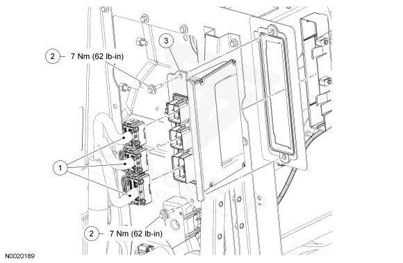 2006 Ford Motorhome ECM location diagram