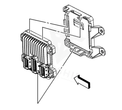 Figure from the factory control-module removal procedure for the 2006 Isuzu Ascender
