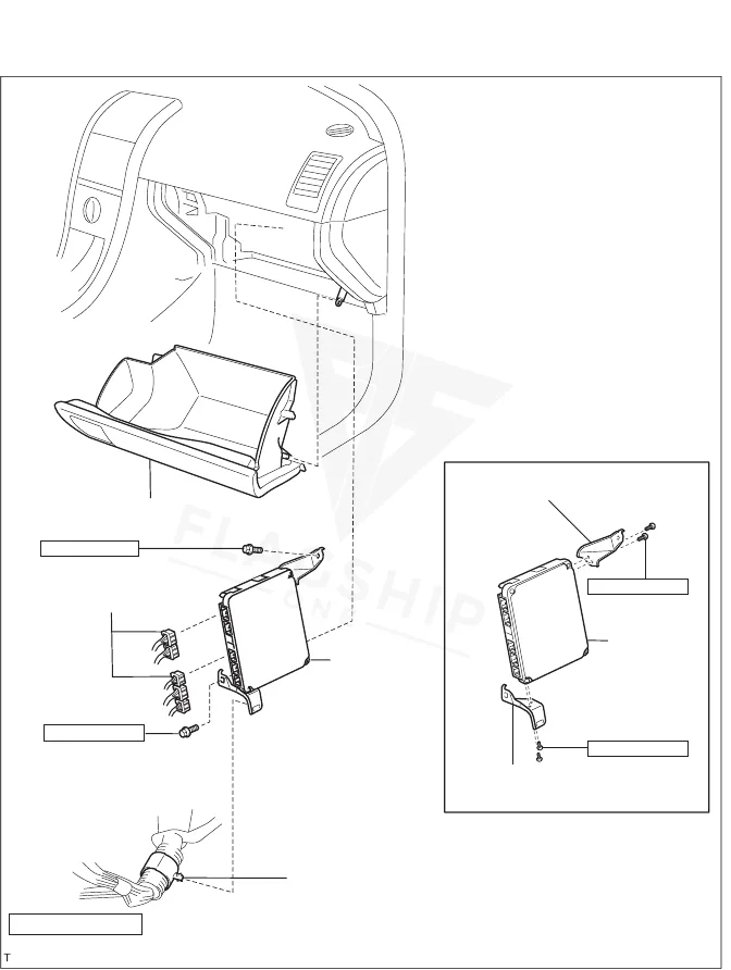 2006 Scion tC PCM location diagram