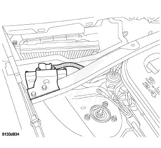 Factory location diagram for the 2007 Dodge Charger engine control module